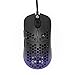 Produktbild Gwolves Hati Gaming-Maus, ultraleicht, Wabendesign, kabelgebunden, 3360 Sensor, PTFE-Skates, 6 Tasten, nur 61 G, Schwarz / Violett