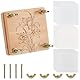 GOMAKERER Flower Press Kit 8 Lagiges Pressset Für Blumen Und Blätter Aus Holz Mit Werkzeugen Kleine Botanische Presse Für DIY Kunst Mit Gepressten Blumen, 7.6x7.55x0.85cm