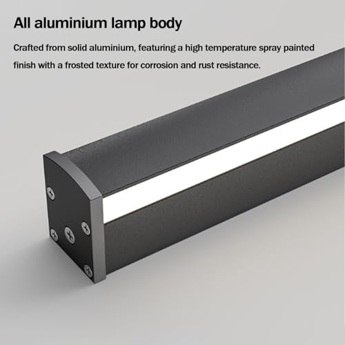 Lámpara de pared larga LED de 60cm aplique lineal blanco regulable con mando para dormitorio 2