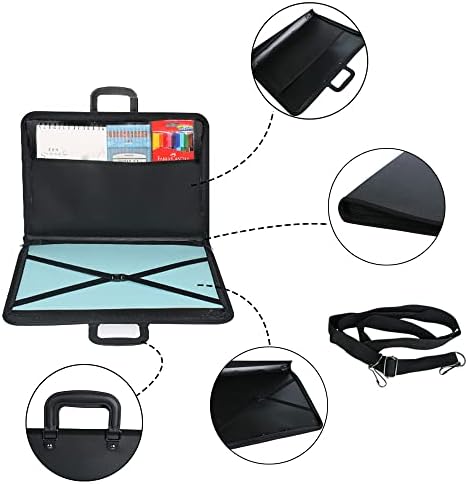 DZOZO A3 Artist Portfolio Case Art Portfolio Carrying Bag Sketch Bag Painting Drawing Board Bag Art Carry Bag Art Presentation Storage Bag Art Folder Art Supplies Tote Bag Artwork Carried Bag