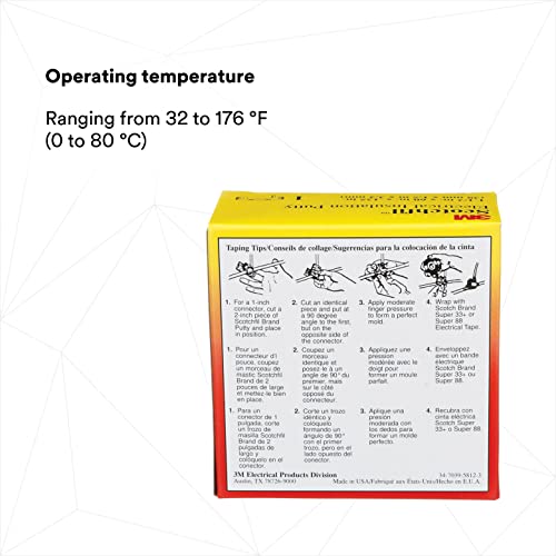 3M FIL Scotchfil Selbstverschweißendes Buthyl-Kautschuk-Band, 38 mm x 1,5 m, 3 mm, Schwarz