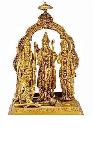 Statue Ram Darbar Shri Ram Seeta Hanuman Ji en métaux laiton idole hindoue Diwali