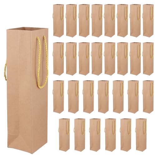 Sacs à vin en papier kraft marron par 30 pour vos mariages et fêtes