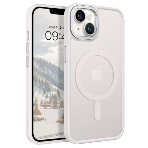 Coque iPhone 14 Plus MagSafe antichoc et ultra fine mate gris clair