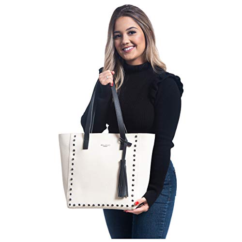 Kit Bolsa Sacola Grande Feminina + carteira com porta cartões Willibags (Gelo)