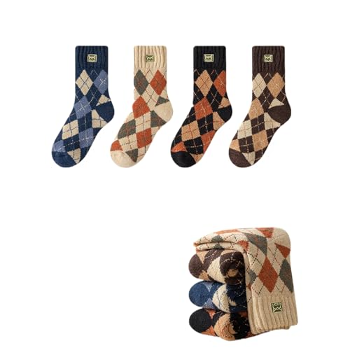 svlftecon Unisex Wool Winter Thermal Socks Cozy Warm Hiking Crew Boot Socks Wool for Winter Crew Series 8