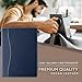 Lcjtop Padfolio/Portfolio Binder, Mini Padfolio Portfolio Binder 5 x 8 Legal Writing Pad, A5 Document Organizer Folder for Men Women, Navy Blue.