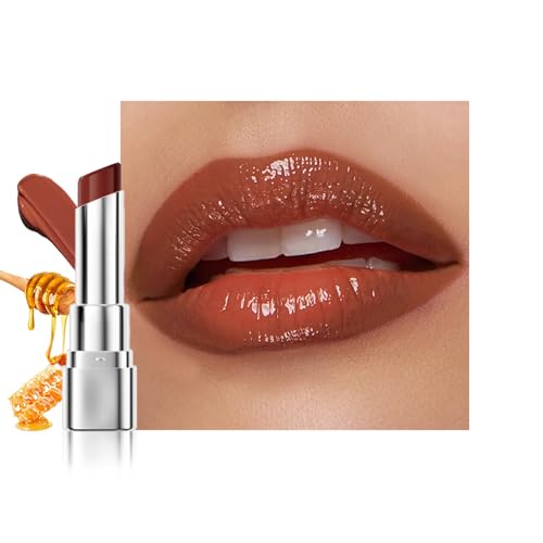 Image of WanTuoluo Honey Tinted Lip Stain Lip Gloss, Sheer Hydrating Lip Balm, Moisturizing Lip Color for All Skin Tones, Nourishing Lipstick with a Hint of Natural Black Cherry Tint (A05)