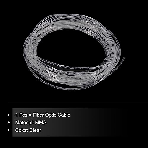 Image of MECCANIXITY PMMA Fiber Optic Light Side Glow Cable, 3mmx9m LED Transparent for Hotels, KTV, DIY Art, Home Decoration