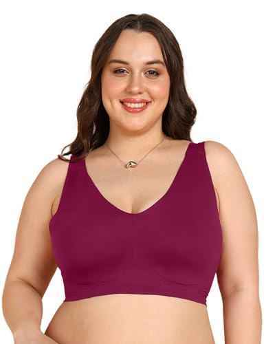 Image of Tweens Cotton Non-Padded Plus-Size Bonded Bra for Women | Full Coverage Broad Straps | Hidden Concealer | Seamless Wire-Free No-Dig Comfort | Breathable Cotton | Elastic-Free No Marks | Pack of 1