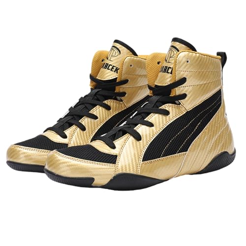 男性用ボクシングシューズ、ハイトップボクシングシューズ、アスレチックフィットネスアウトドアシューズ、ユニセックス通気性トレーニングボクシングシューズ、若者と大人向け、プロトレーニングレスリングシューズ