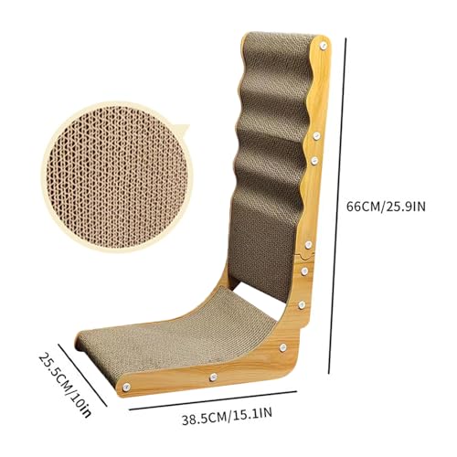 Grattoir pour chat en L structure stable en angle avec tapis d'exercice interactif - 3