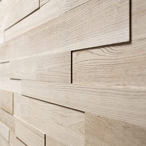 Wooden Wall Design Revêtement mural en chêne - Panneaux muraux 3D - Design mural en bois Modèle OZO (1 m2)