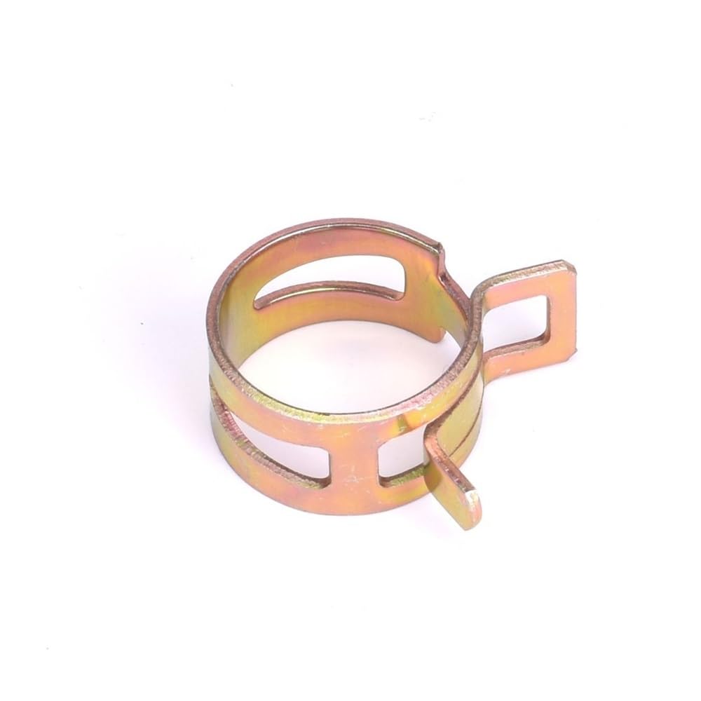 Clips pour tuyaux à ressort 10mm en acier galvanisé pour serrage durable (100 Pcs)