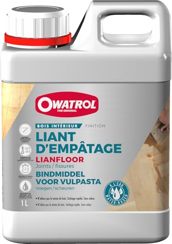 OWATROL - LIANFLOOR - Liant d'empâtage pour joints, trous, fissures - Parquet, escalier - 1L