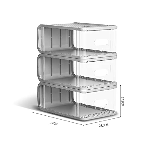 Boîte de chaussures en plastique dur transparent rigide et empilable