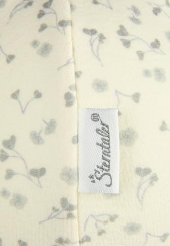Sterntaler Beanie Blütenzweig – Baby Mütze mit floralem Print und Zwei Tragevarianten – Mädchen Übergangsmütze aus Soft Touch Jersey – weich und anschmiegsam - Ecru, Größe 39