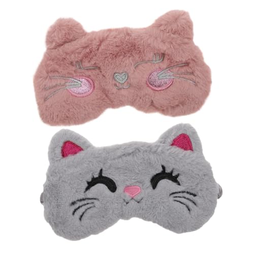 COLLBATH 2 Piezas antifaz para dormir máscara iluminadora linda máscara de ojos suave mascara animal deep sleep mask preciosos en los ojos encantadoras cubiertas para los ojos Felpa