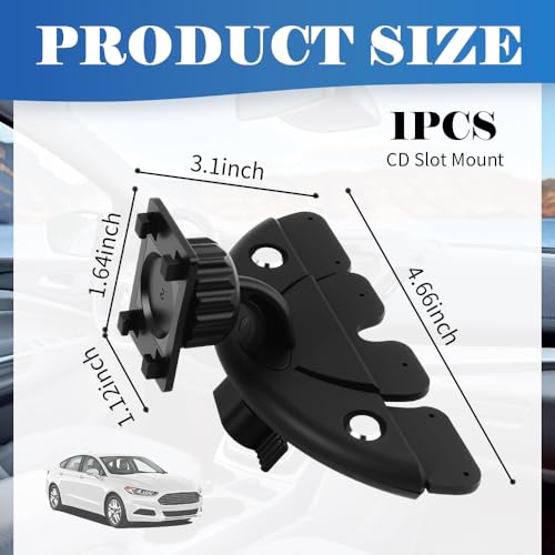Image of CD Slot Mount for CarPlay Screen 360 Rotatable,CarPlay Screen Mount with Triangle Stabilizing Support,Universal CD Mounts for CarPlays Screens /Dashcam /GPS Car Accessories