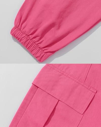Image of ARTMINE Girls' 2 Piece Outfits Casual Drawstring Jogger Pants and Basic Short Sleeve Top Set, 6-14 Years