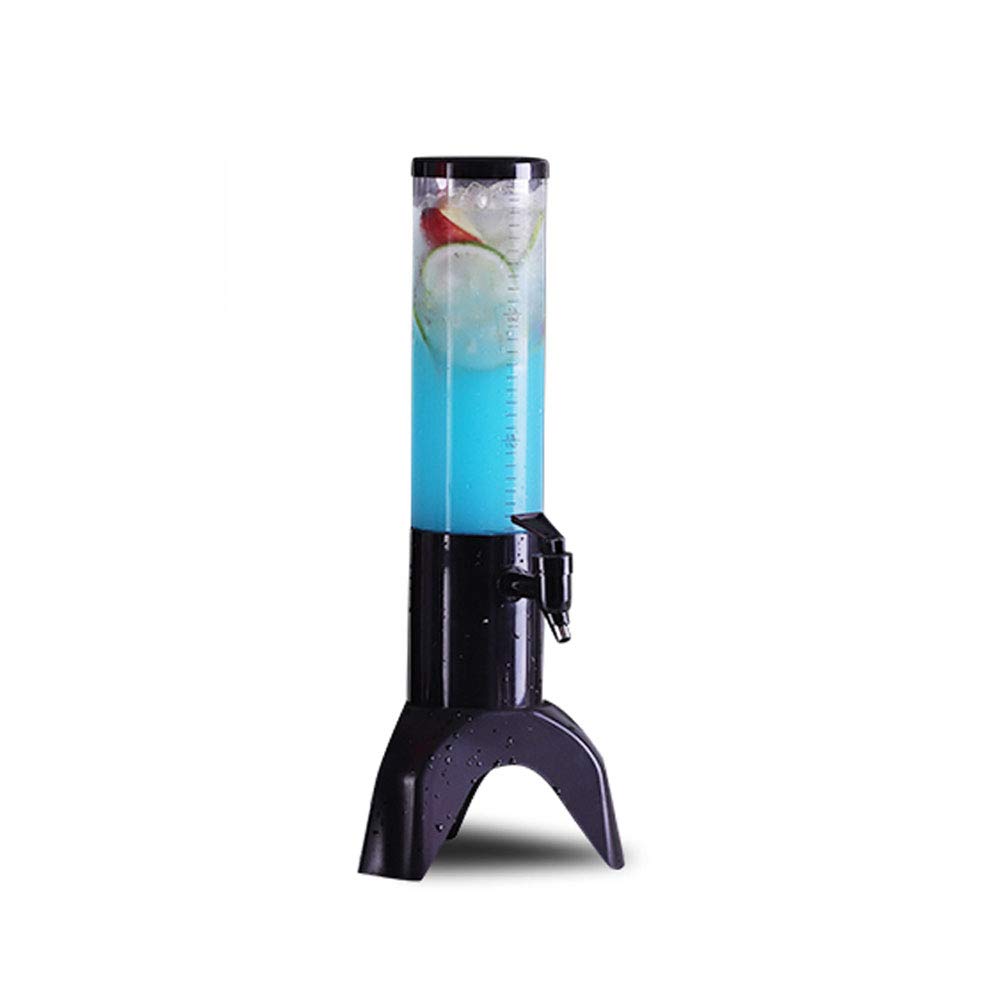 Dispensador Agua, dispensador Torre Cerveza con Grifo, dispensador Bebidas con núcleo Hielo, Transparente
