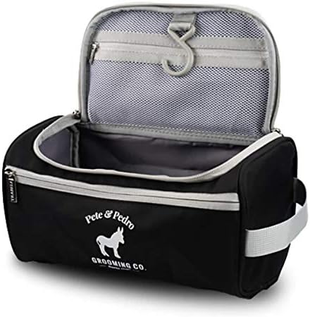 Pete & Pedro Neceser Kit Dopp para hombres y mujeres Tamaño de viaje para artículos de tocador, cosméticos y afeitado Grande, incluye gancho para