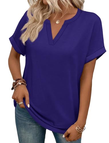 Image of WIHOLL Womens Blouses Spring Tops Short Sleeve Shirts Dressy Casual Summer Vacation Fashion Clothing 2026