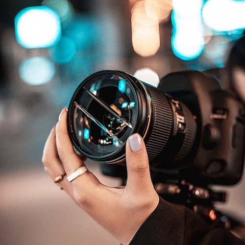 62mm Double Split Diopter Filter,Anti Oil Coating Layer Double Split Diopter Glass Lens Filter,Blur Zoom Center Filter for SLR Cameras Special Effect Filter - Image 3