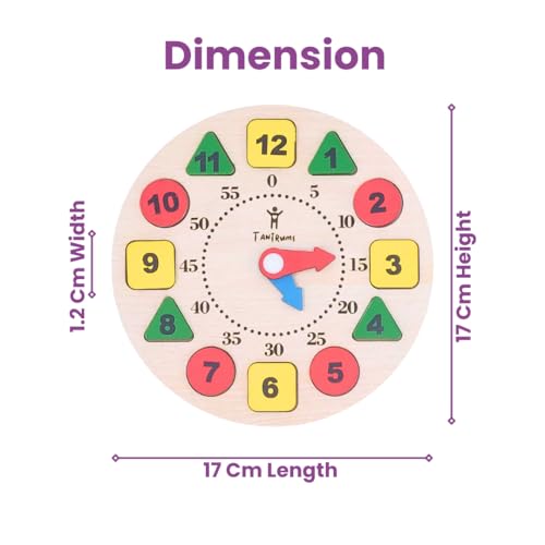 Image of Learning Clock with Time Flash Cards | MDF