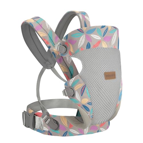 3-in-1 Baby Carrier Newborn to Toddler – Ergonomic(7.5-45lbs),Cozy Baby Carrier，Enhanced Lumbar Support，Easily AdjustableLightweight & Breathable Child Carrier (Leaf)