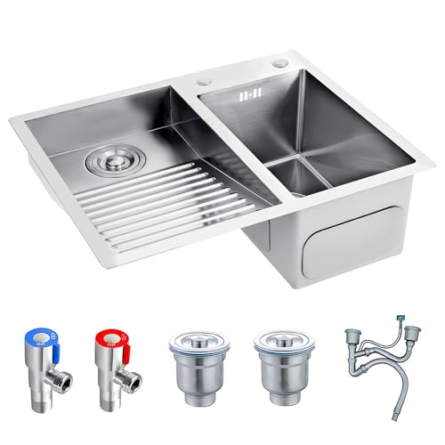 Lavandino Per Lavanderia In Acciaio Inossidabile 304, Con Vasca Profonda, Perfetto Per Lavanderie, Garage, Esterni, Seminterrati, Ciotola Per Lavanderia Resistente(Silver,60cm-A)