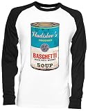 Suave y transpirable Vladislavs Condensed Basghetti What We Do In The Shadows Blance Camiseta De Béisbol Unisex Tamaño L White Baseball tee Tshirt Unisex Size L