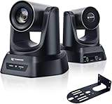TONGVEO AI PTZ Camera with Auto Tracking, 3X Optical Zoom 1080P 60fps 93° Wide Angle Conference Room Camera, HDMI/USB3.0 Video Camera for Church Worship, Meetings, Online Classes, Zoom, YouTube & OBS
