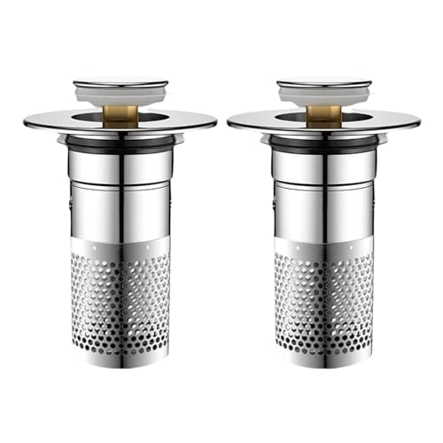 DIMITU Upgraded Bounces Bathtubs Drain Stoppers Drain Collector with Without Clog Basket Fit 1.3 1.6Inch Drain