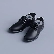 Fremego 1/12 Scale Male Leather Shoes,Mens Formal Suit Shoes Doll Accessory for 6inch Action Figure Body Black