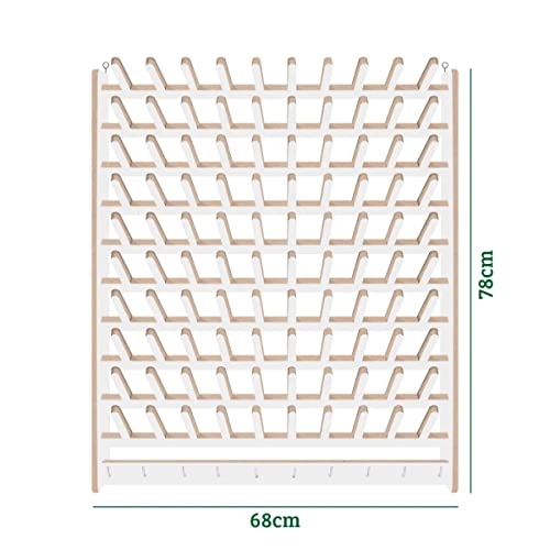 Porta Fio 100 Cones Linhas Suporte De Madeira Organizador De Tesoura