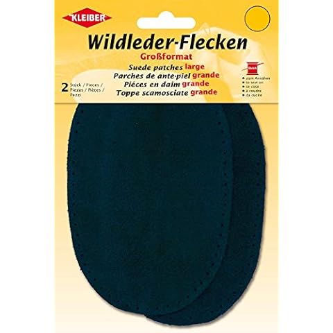 Kleiber Large Suede Sew on Trouser/Arm Patches-Navy Blue Cover