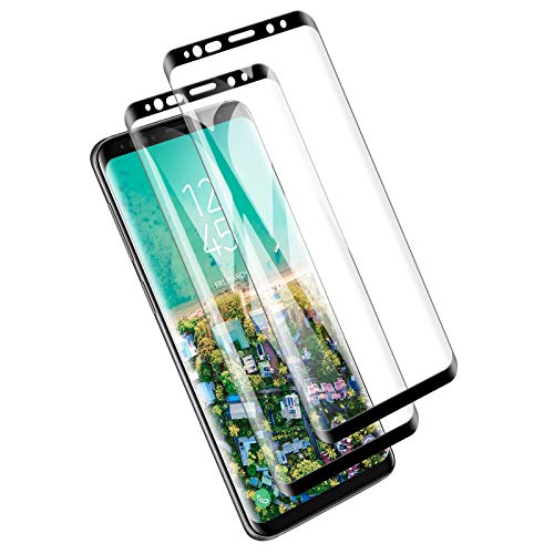 PUUDUU Protector de Pantalla para Samsung Galaxy S8, [2 Pack] Cristal Templado para Samsung Galaxy S8, Vidrio Templado, 3D Cobertura Completa, Anti-Scratches, Sin Burbujas