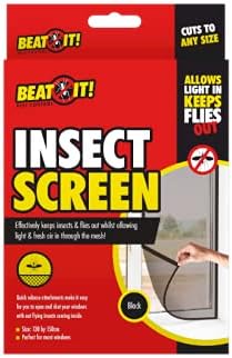 BEAT IT Insect Window Screen Cut to Any Size (Black)