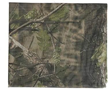 AUSCAMOTEK Woodland Camo Mesh Netting Camouflage Netting for Hunting Blinds Window Camping Clear View Camo Hunting Hide Net, Green 5 ft x 12 ft (appro)