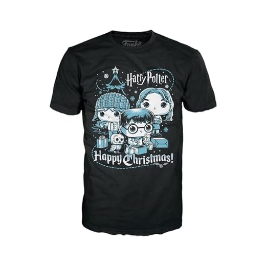 Funko Boxed tee: Harry Potter Holiday - Ron, Hermione, Harry - Small - (S) - Camiseta, Franela - Ropa - Idea Manga Corta para Adultos Hombres y Mujeres- Mercancia Oficial