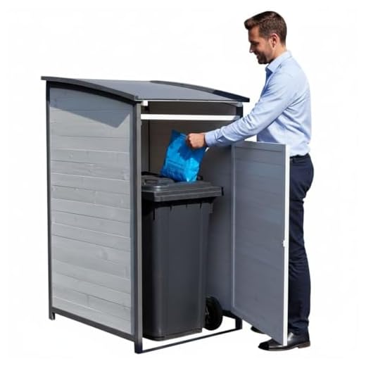 Rollator-Garage, Rollator Schutabdeckung, Rollatorzubehör, Gehilfe Abdeckung, Abdeckhaube, Wetterschutz, Schutzhaube, Seinorenhilfe, Kunststoff, 84 x 60 x 79 cm 8 Melko Mülltonnenbox Einzelbox 120 Liter aus Holz Anthrazit/Weiß 73 x 85 x 127 cm, inkl. Rückwand