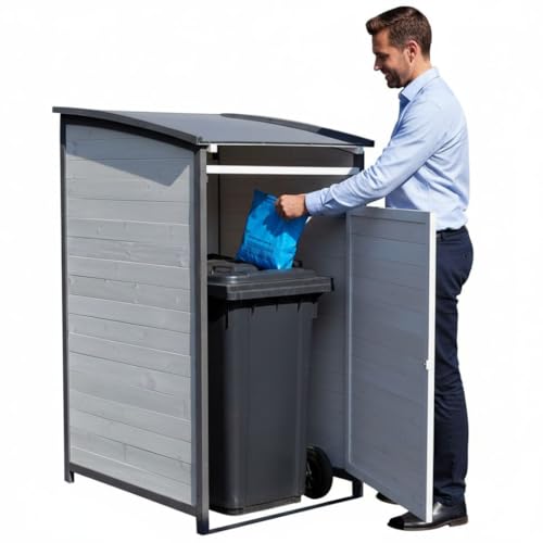 Melko Mülltonnenbox Mülltonnenverkleidung 120 l Holz 73x85x...