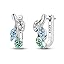 colorful leaf earring