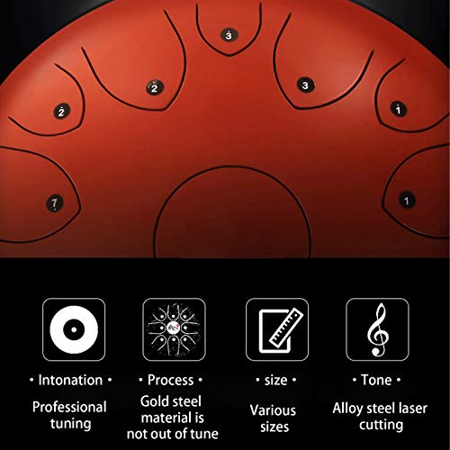 Steel Tongue Drum 15 Notas 14 Pulgadas Instrumento de Percusión miniatura 3
