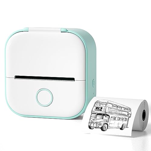 Pod di stampa mini stampante termica portatile a rapida fotografica per flashcard di anatomia diario fai-da-te foto appunti regalo per bambini bluetooth wireless verde bianco