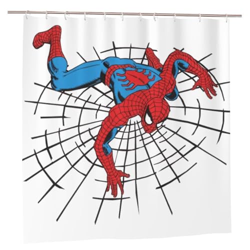 GVIOOEI Spider Shower Curtain Waterproof Fabric Machine Washable Spider Bathroom Decor 71 x 71