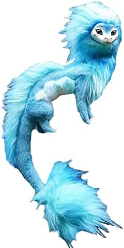 DAPNHA Animal Dragons & Dragon Plush Toys & Stuffed Animal Toys & Plush Dolls & Worms in a Maze & Worm Animals & Long beaked Pixies & Cute Plush Blue Dragon Handmade Decorations (Blue)