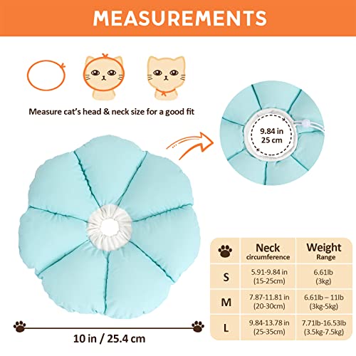 Avont Cat Cone Collar Soft, Adjustable Recovery E Collar Alternative For Cats Kittens Puppies, Elizabethan Neck Cone Of Shame To Prevent Licking Biting After Surgery Protect Wounds -Blue(S) #TOP5