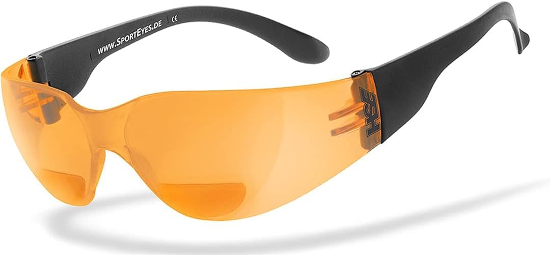 HSE SportEyes | BIFOKAL: +1,50 DIOPTRIEN | Sportbrille mit Lesehilfe | Fahrradbrille Sprinter 2.3